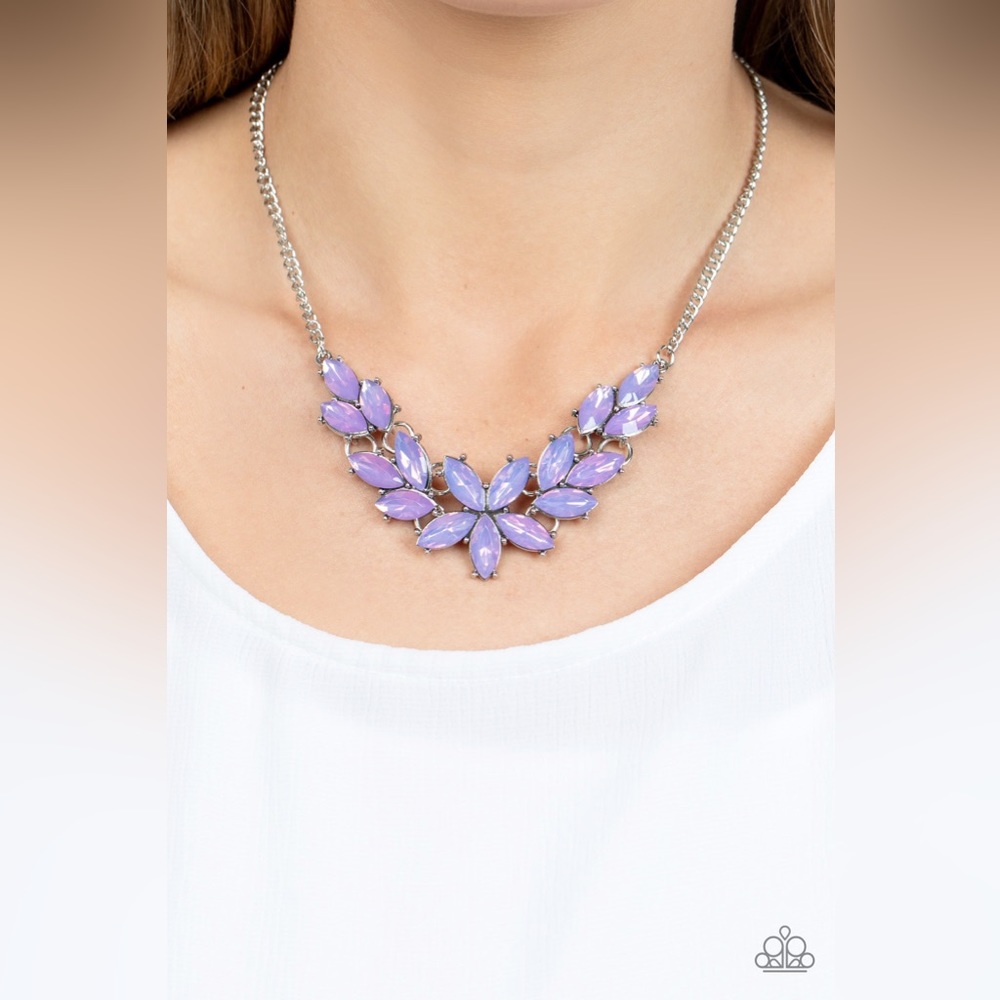 Purple stone necklace